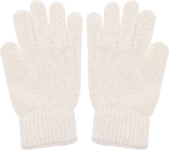 Dames handschoenen van extra zacht wol - wit