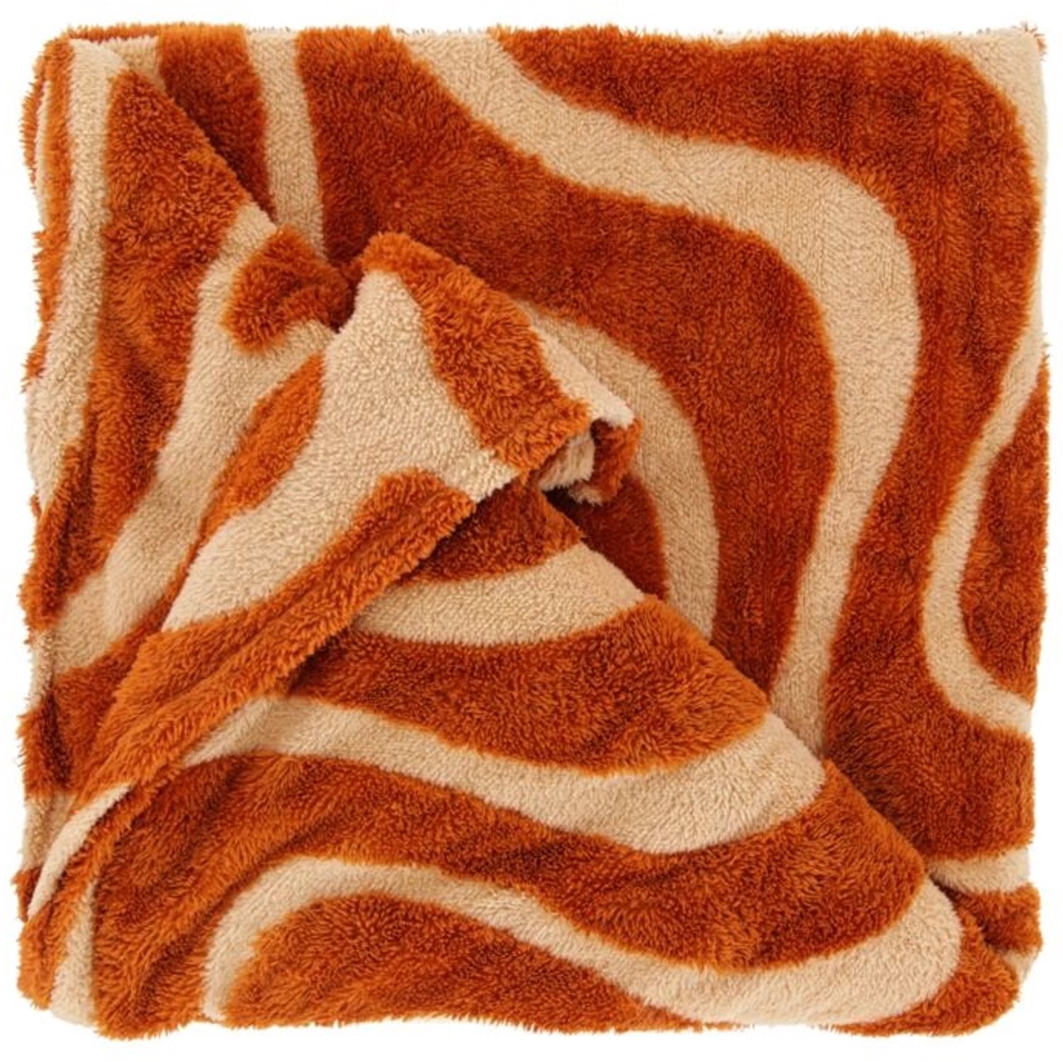 Unique Living Plaid Maud - orange flame - 150x200cm Oranje