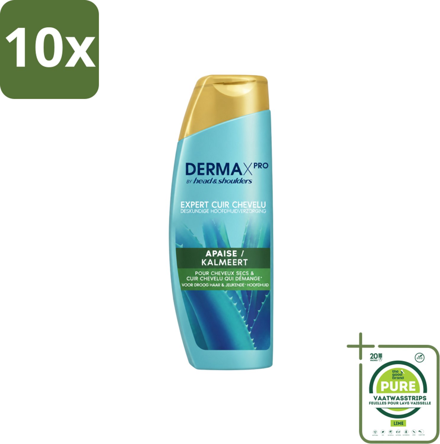 10 x Head & Shoulders - Shampoo - DermaXpro - Kalmeert - 225ml - Grootverpakking - Vaatwasstrips - Kwaliteit - Prijs - Beschikbaarheid - Levering - Betrouwbaarheid