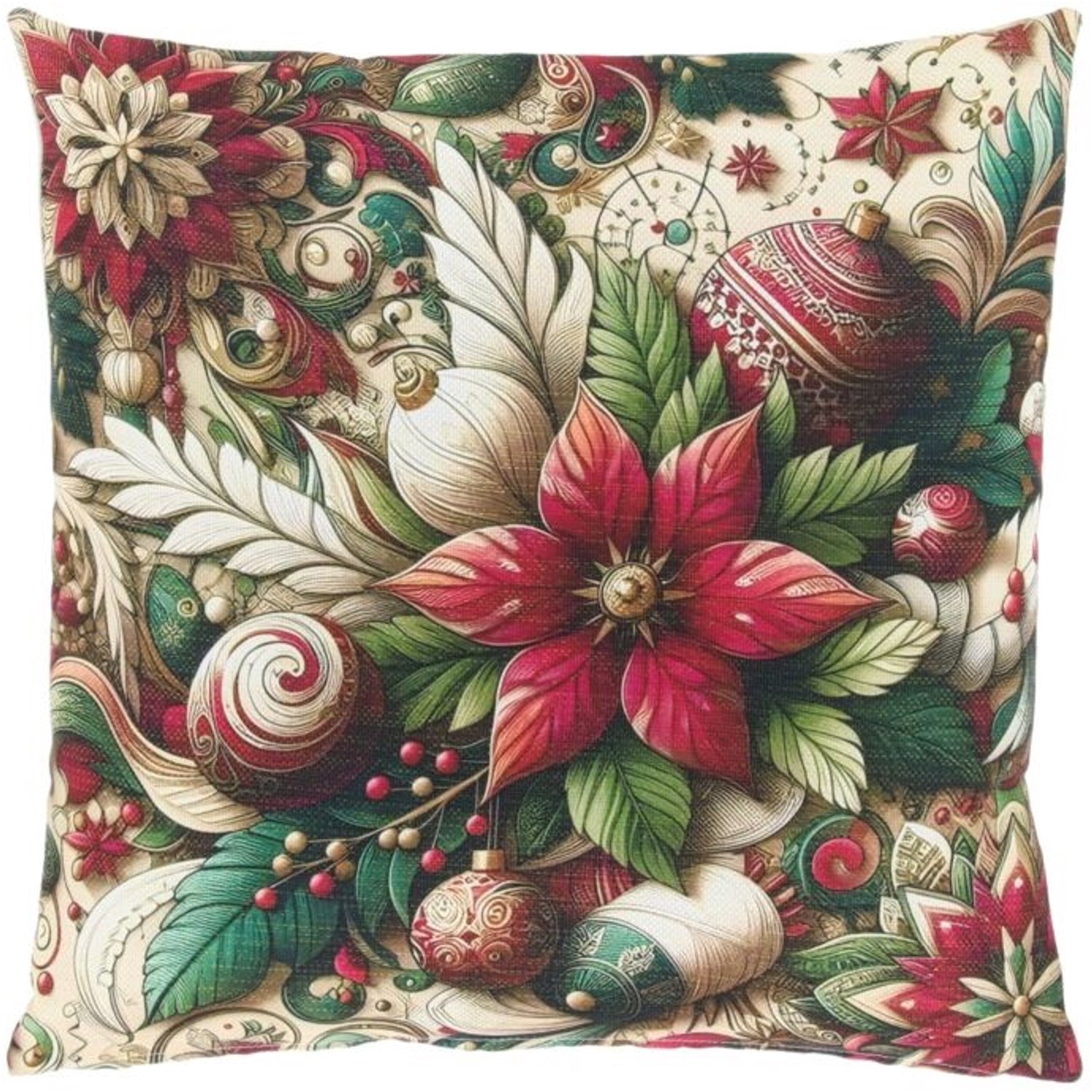 Unique Living Sierkussen Olga - dessin 2 - 45x45cm Multikleur