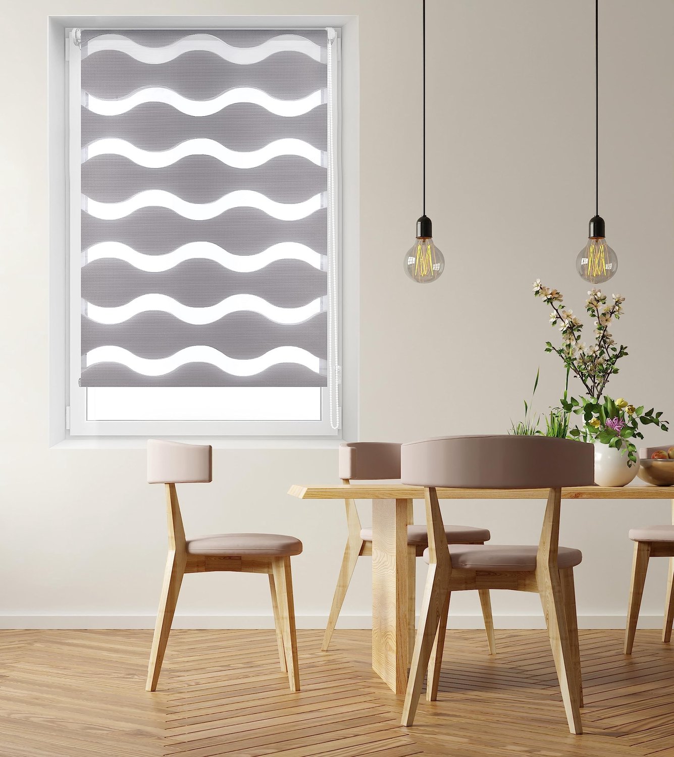 Rolgordijn voor Dag en Nacht - Dubbele Laag 77 x 150 cm