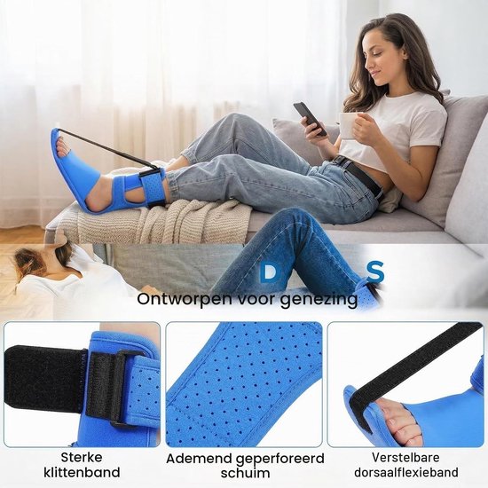 Nachtspalk voor Plantar Fasciitis, 1 Paar Verstelbare Steunbandage voor Hielspoor en Voetpijn, Geschikt voor Dag- en Nachtgebruik — afbeelding 2