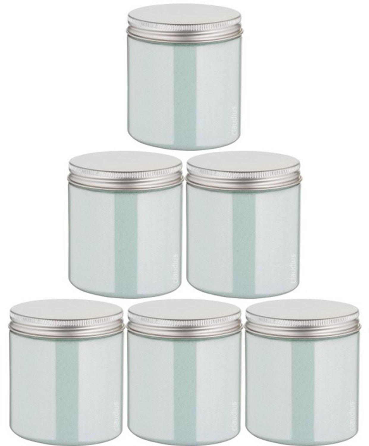 Claudius Scrubzout Hammam Herbal - 300 gram - Pot met aluminium deksel - set van 6 stuks - Hydraterende Lichaamsscrub - Body Scrub