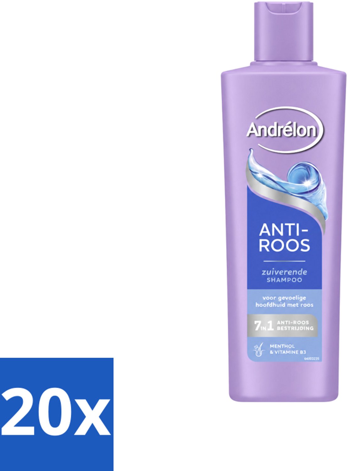 20 x Andrélon – Shampoo – Anti Roos – 250 ml - Voordeelverpakking - 20 stuks