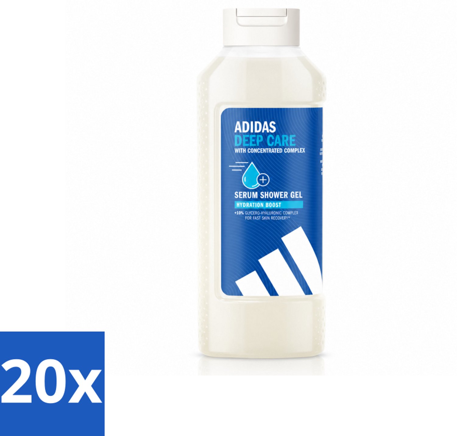 20 x Adidas – Douchegel – Active Skin & Mind Deep Care – 400 ml - Voordeelverpakking - 20 stuks