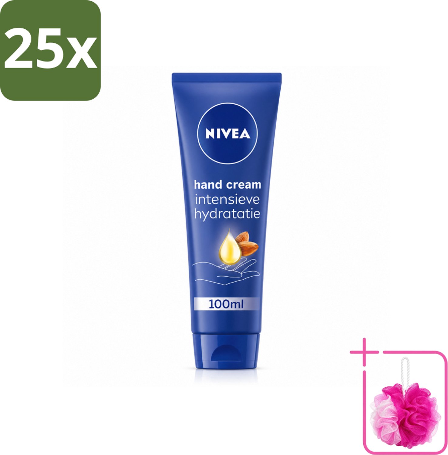 25 x NIVEA - Handcrème - Verzorgend - Intensieve Hydratatie - 100 ml - Bulkverpakking - Handcrème - Douchemop - Handverzorging