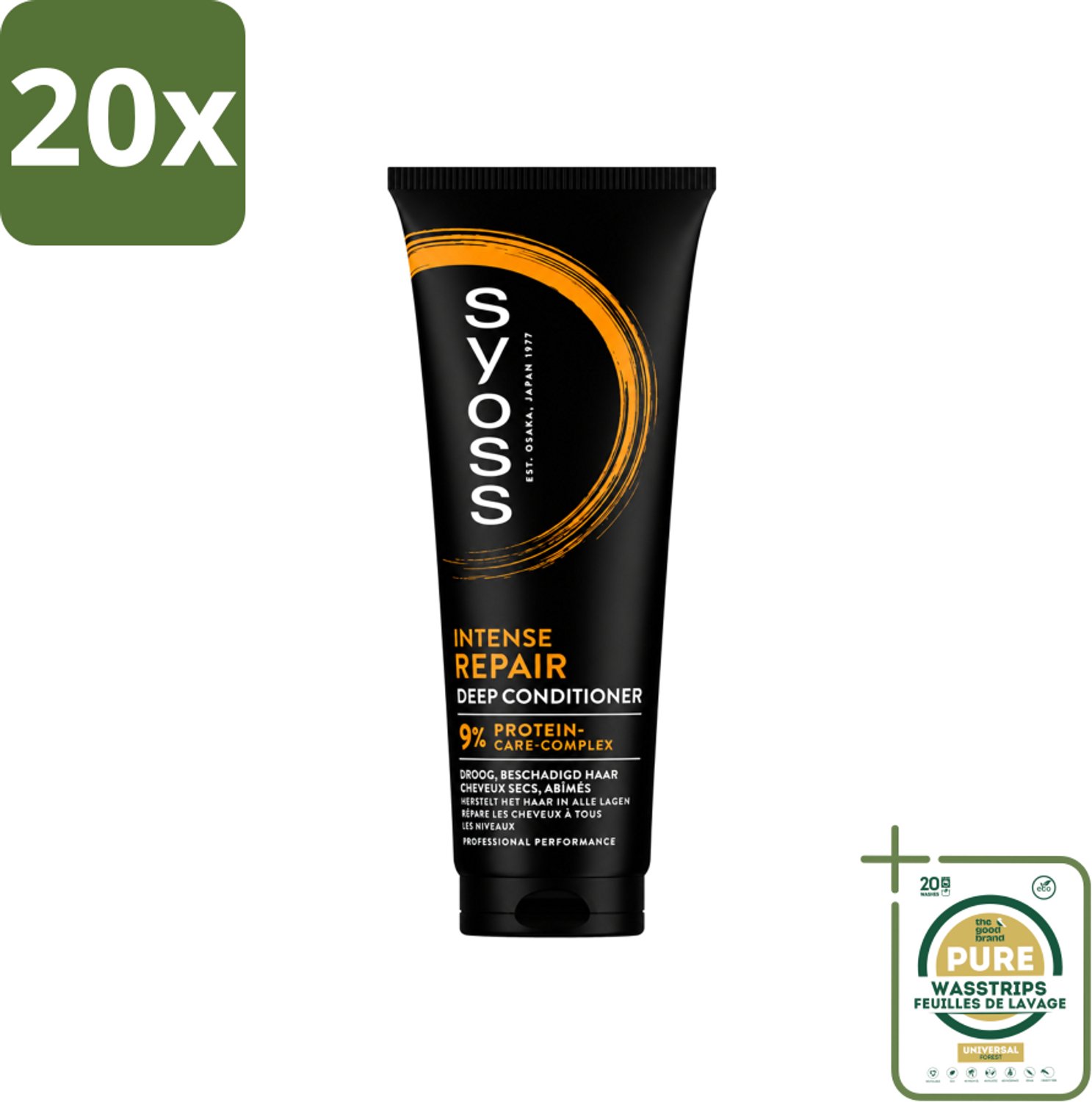 20 x Syoss - Intense Repair - Deep Conditioner - Herstelt & Versterkt - 250 ml - Wasstrips - Haarherstel - Haarverzorging - Droog Haar - Beschadigd Haar - Haarversterking