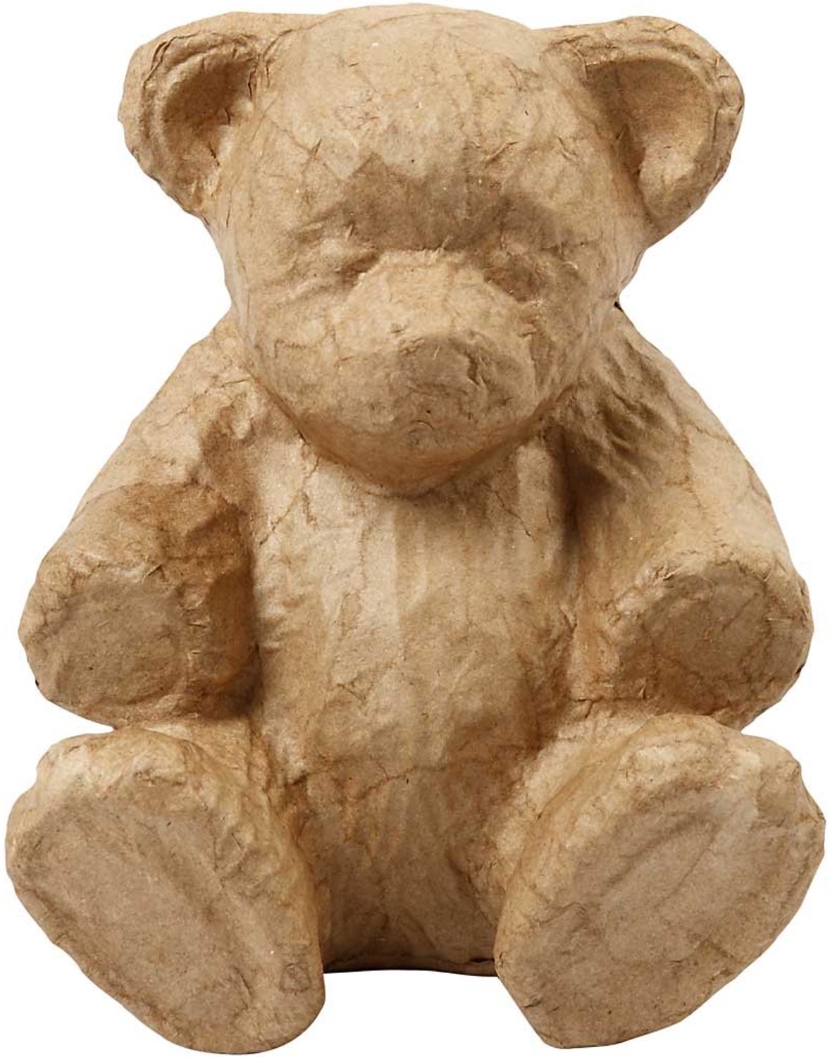 Papier Mache Teddy 18 x 15 cm, bruin
