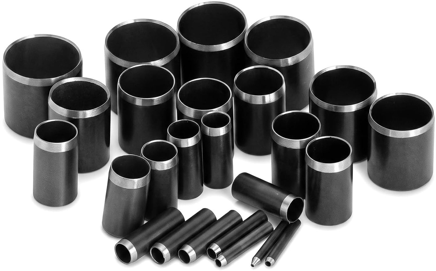 25 stuks perforatieset 1-25 mm, gatenpons voor leer van koolstofstaal