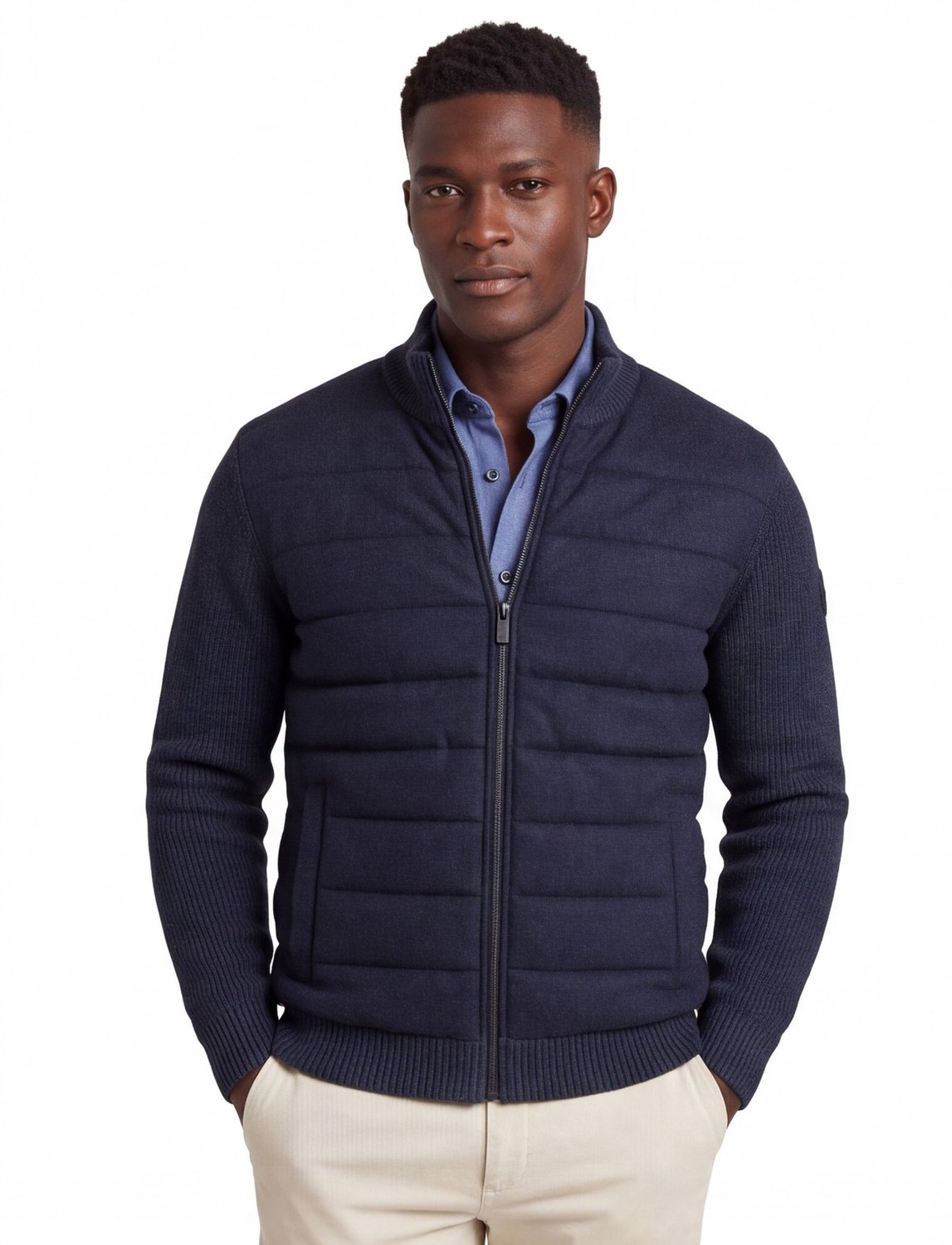 CASA MODA comfort fit vest - donkerblauw