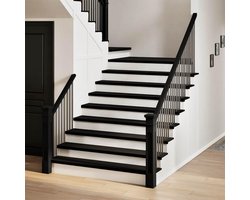 4 STK. bruin-zwart 120x25x2 cm massief hout eiken