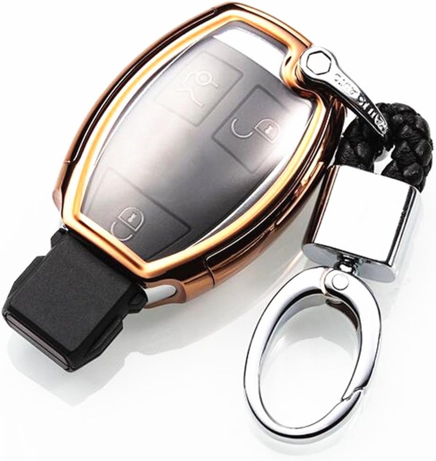 Cover Sleutel Case voor Mercedes-Benz A B C E Klasse GLA GLC GLE Auto Afstandsbediening Cover Sleutelhanger Bescherming Sleutel Knop (goud)