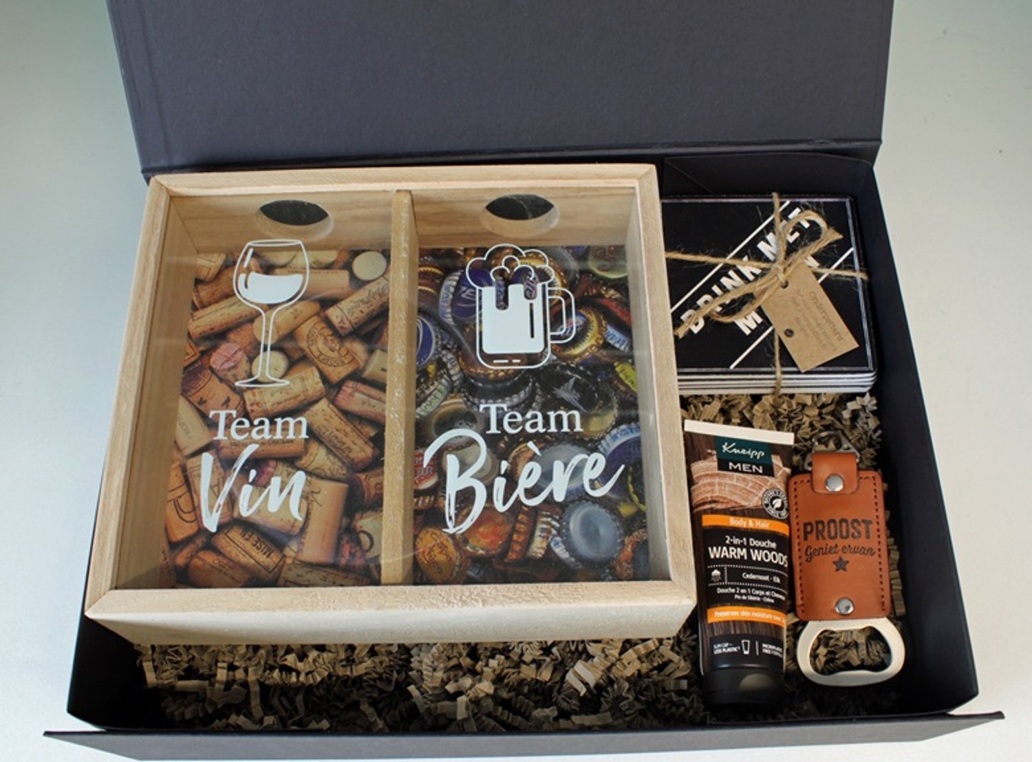Giftbox Team Vin/Biere - cadeau man - cadeau verjaardag - cadeau kerst