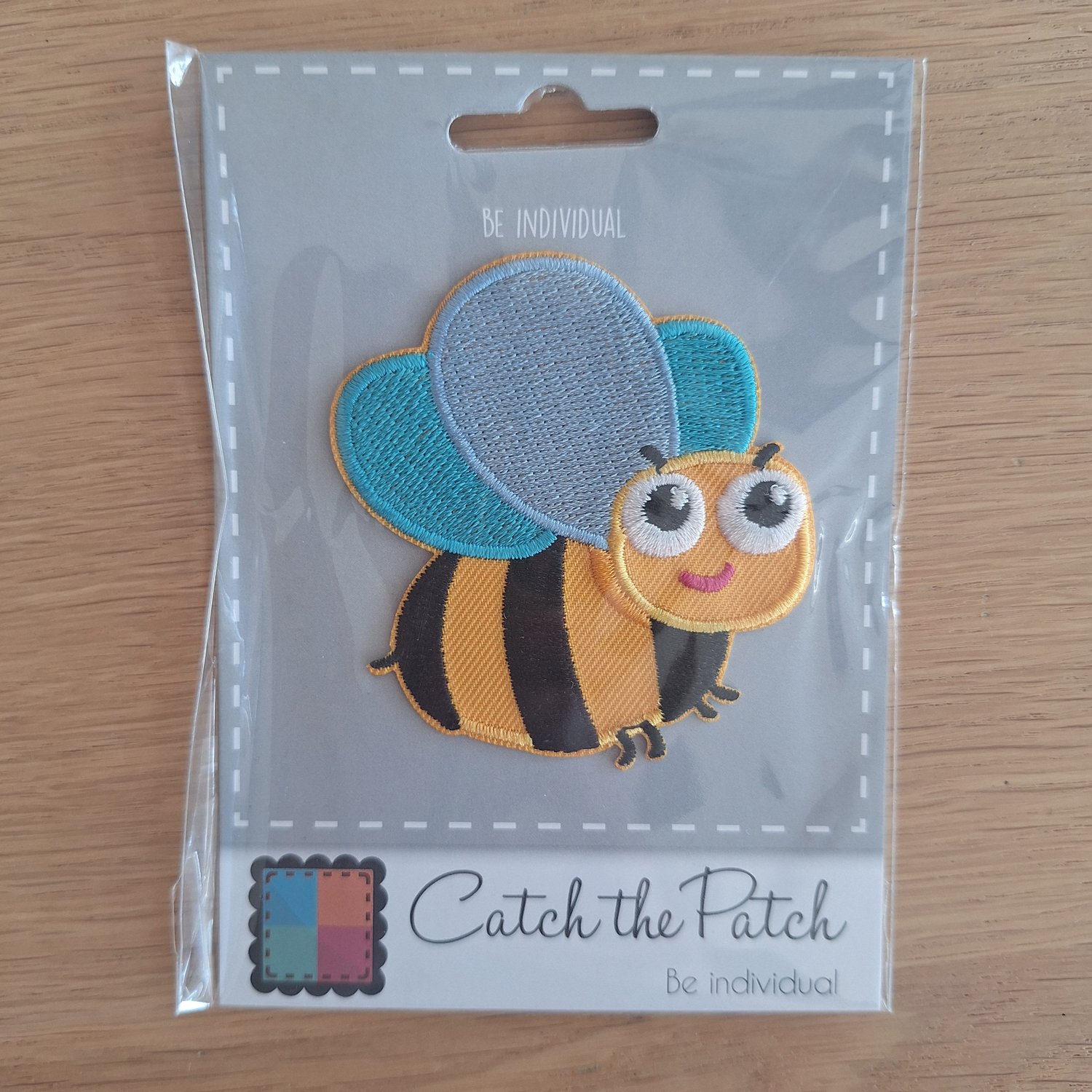 Bij strijkembleem - Iron-on patch - Insecten strijkapplicatie