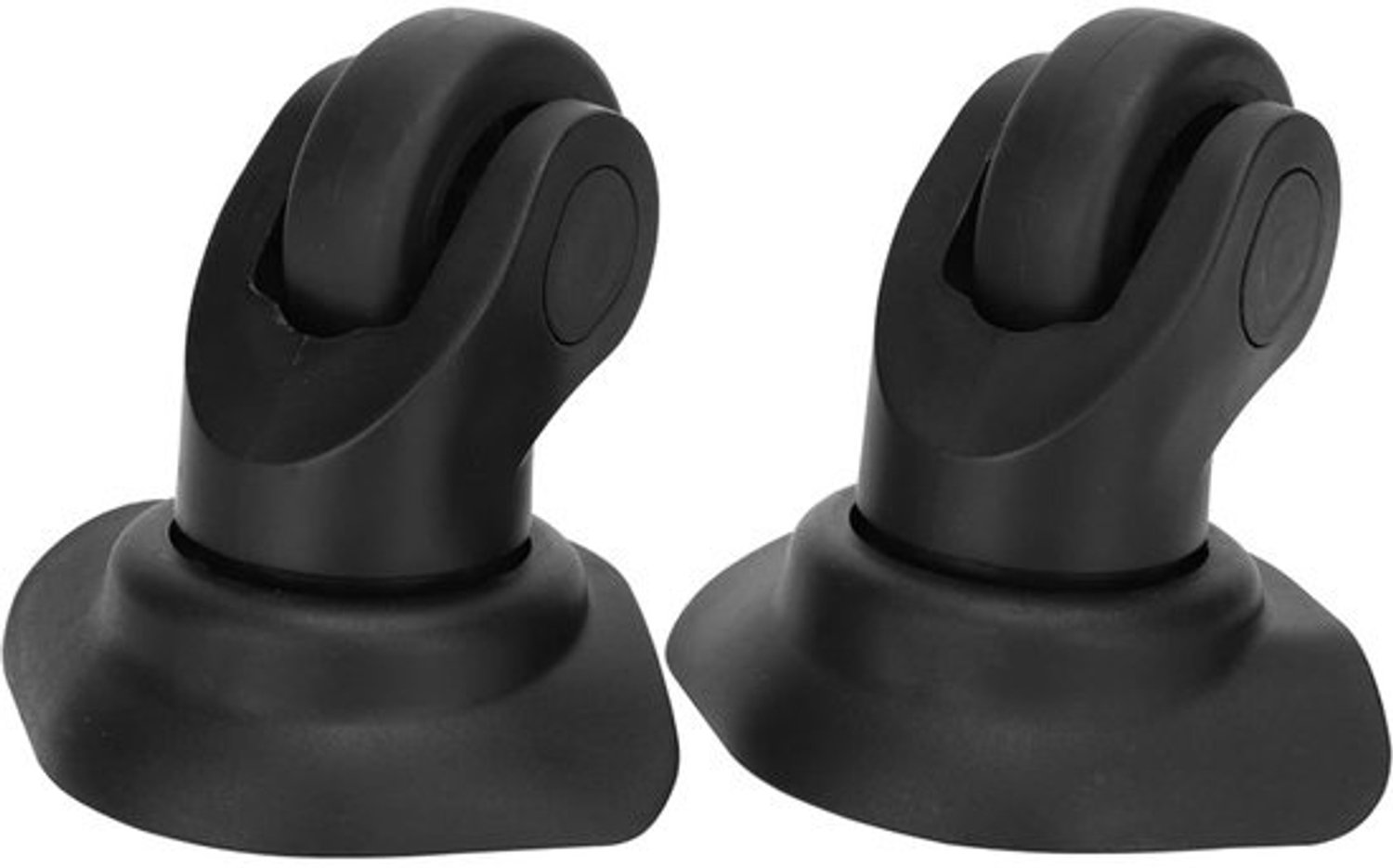 Vervangingsset voor bagagewielen - Reiswielen - Stille verplaatsing - Drukbestendig materiaal - 2 inch breed - Zwart
