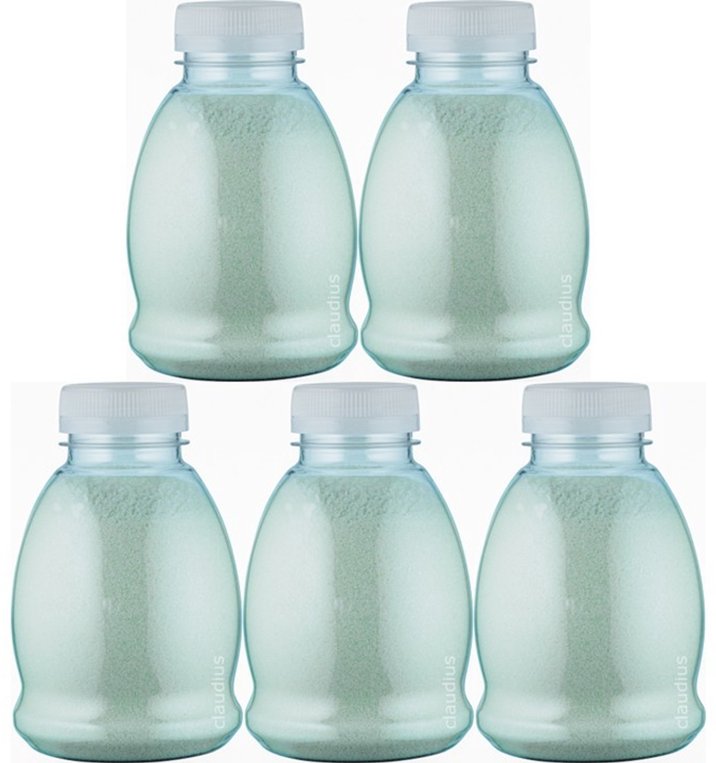 Claudius Scrubzout Eucalyptus - 375 gram - Fles met transparante dop - Set van 5 stuks - Hydraterende Lichaamsscrub - Body Scrub