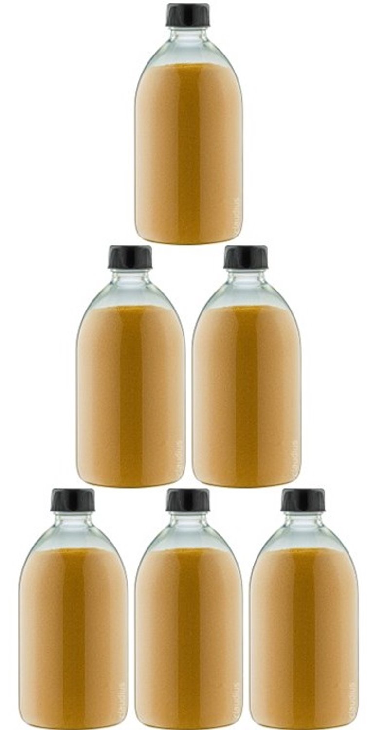 Claudius Scrubzout Appel-Kaneel 650 gram - Fles met zwarte dop - set van 6 stuks - Hydraterende Lichaamsscrub - Body Scrub