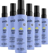 Got2b Beach Matt Texturizing Salt Spray - Haarstyling – Sea Salt Spray – Texture Spray – Beach Waves – Voordeelverpakking - 6 x 200 ml