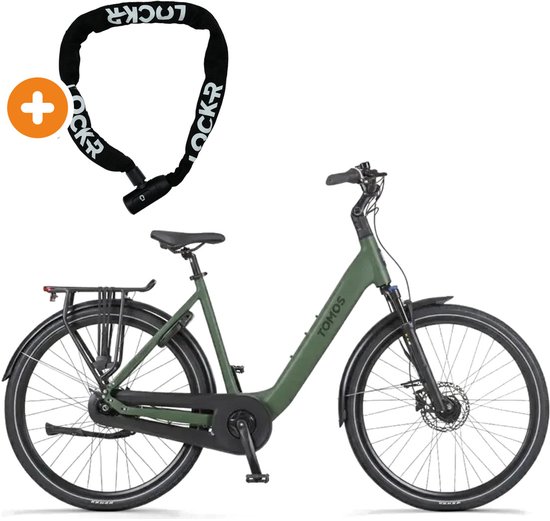 Tomos EB 14 - Elektrische Fiets - 28 inch - 250W motor - Actieradius tot 160 km - 7 versnellingen - Hydraulische schijfremmen - Legergroen Mat — afbeelding 2