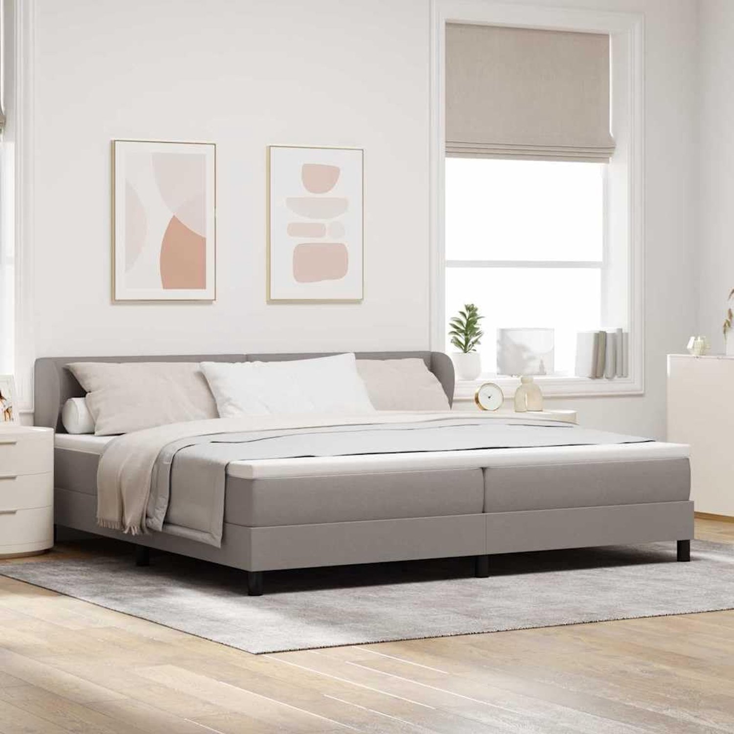 Verstelbaar hoofdeinde Taupe 200x200cm