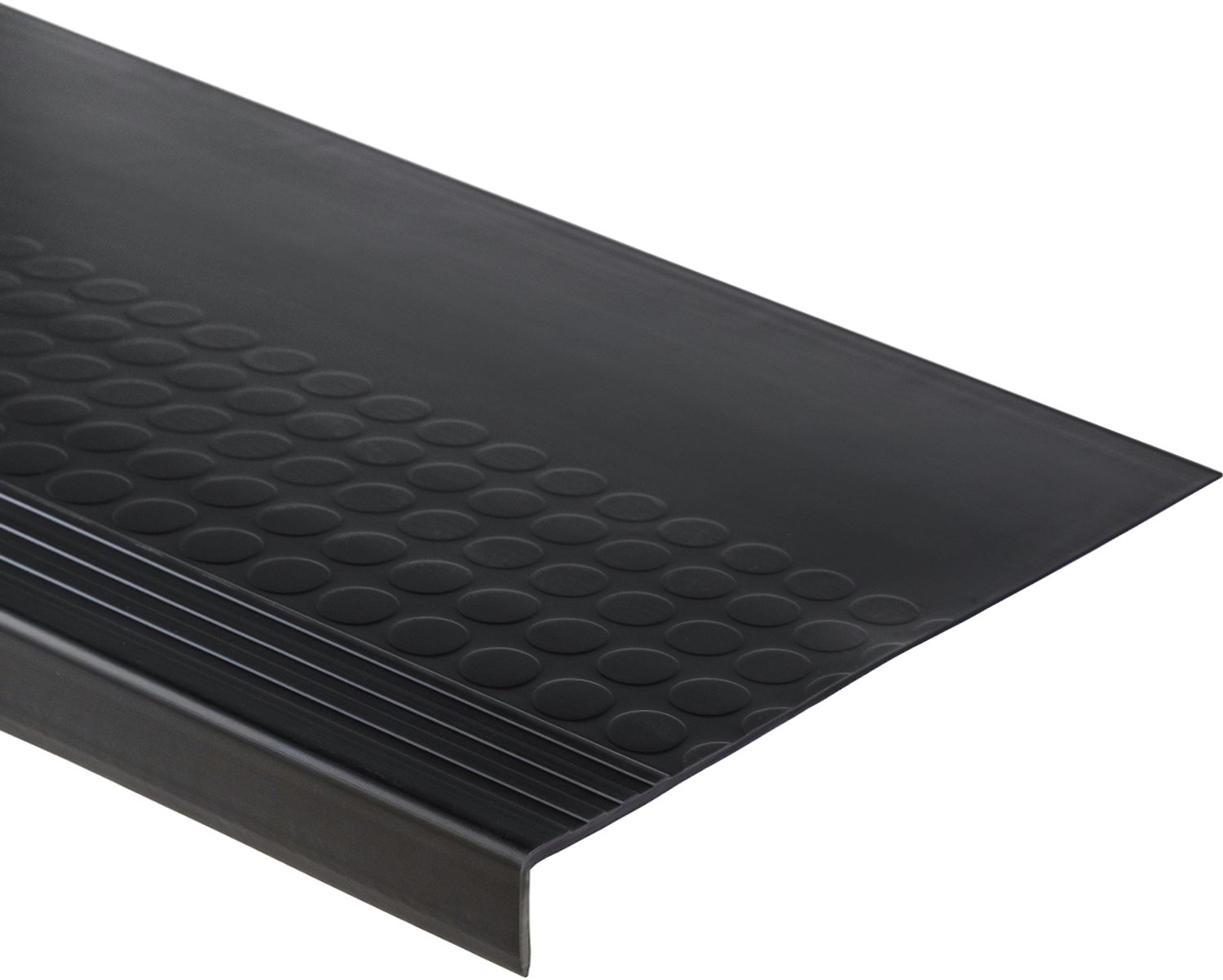 Rubbermagazijn - Trapbekleding PVC - Antislip - Zwart LxB=1500x480mm - 4mm dik - Traptreden bedekking