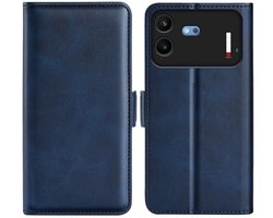 MobyDefend Hoesje - Geschikt voor Nothing Phone (4b) - Luxe Wallet Book Case (Sluiting Zijkant) - Blauw