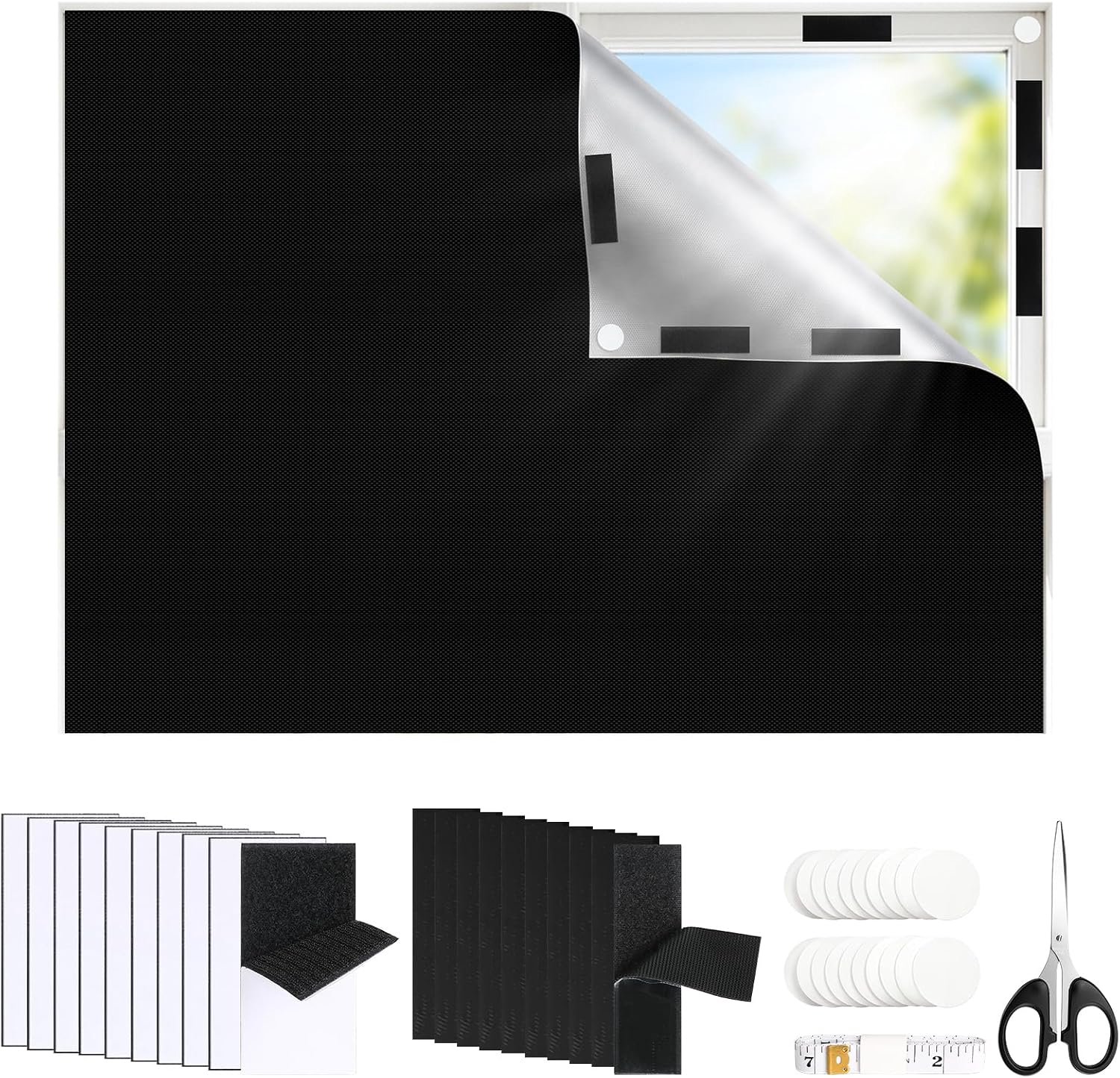 Gordijn voor Raam 200X148CM, 420D Oxford-stof