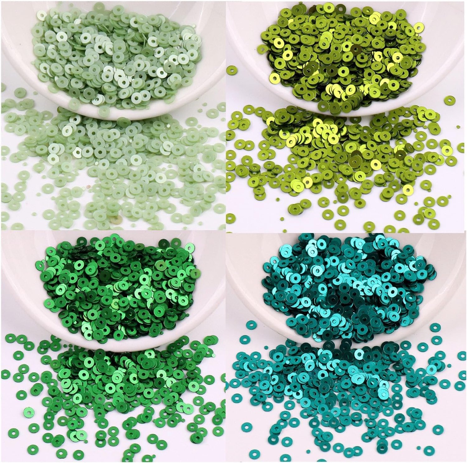 Pailletten, 16000 stuks, 2 mm breed, glad, regenboogpailletten, knutselen, pailletten met gat, borduurwerk, pailletten voor naaien, sieraden, versieringen