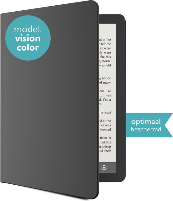 MyStories E-reader Vision Color Hoesje - Geschikt voor model MyStories Vision Color - Schermbescherming Beschermhoes - Grijs