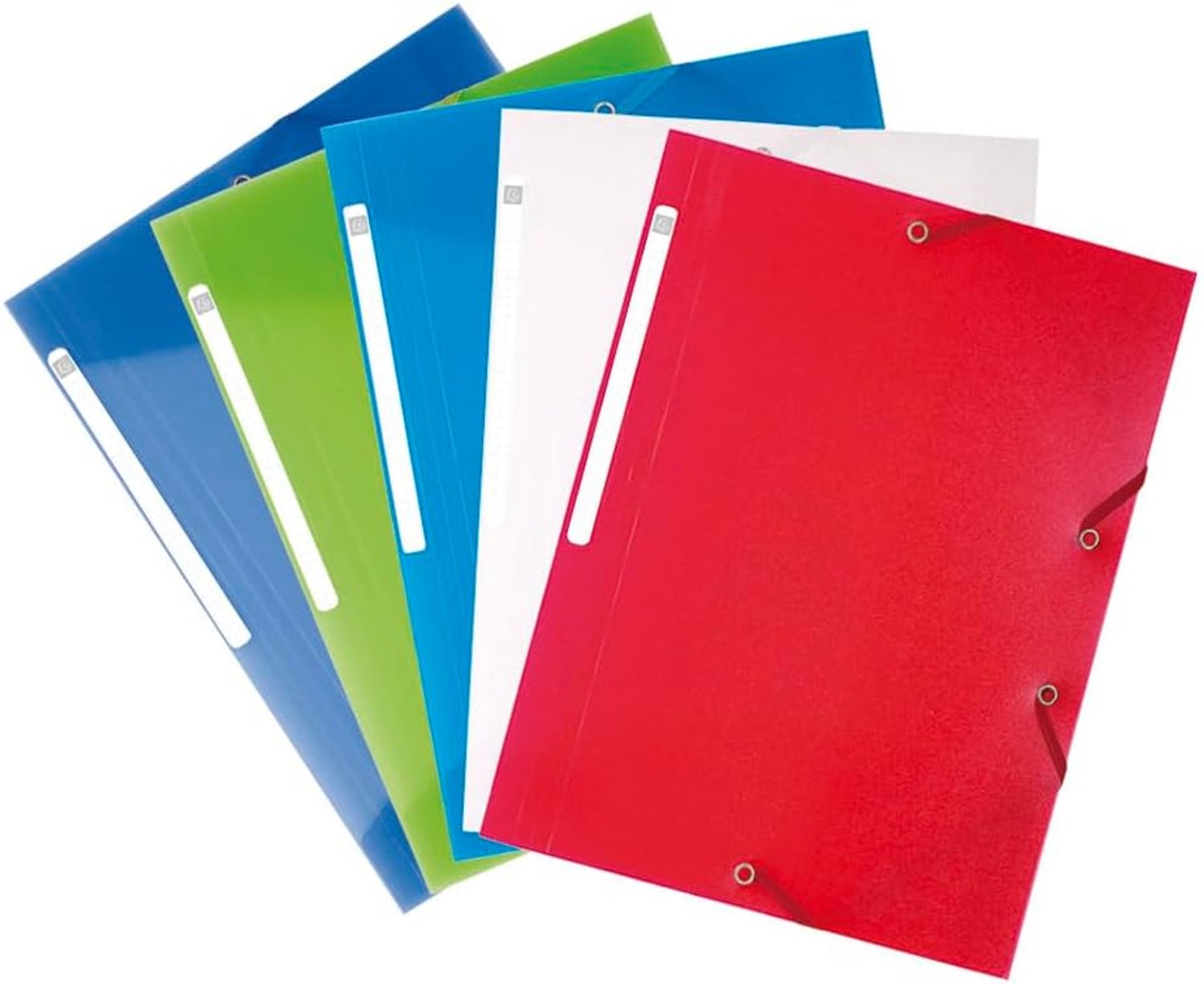 Portfolio Map DIN A4 Translucent Plastic met 3 Flappen & Elastiek - Willekeurige Kleur