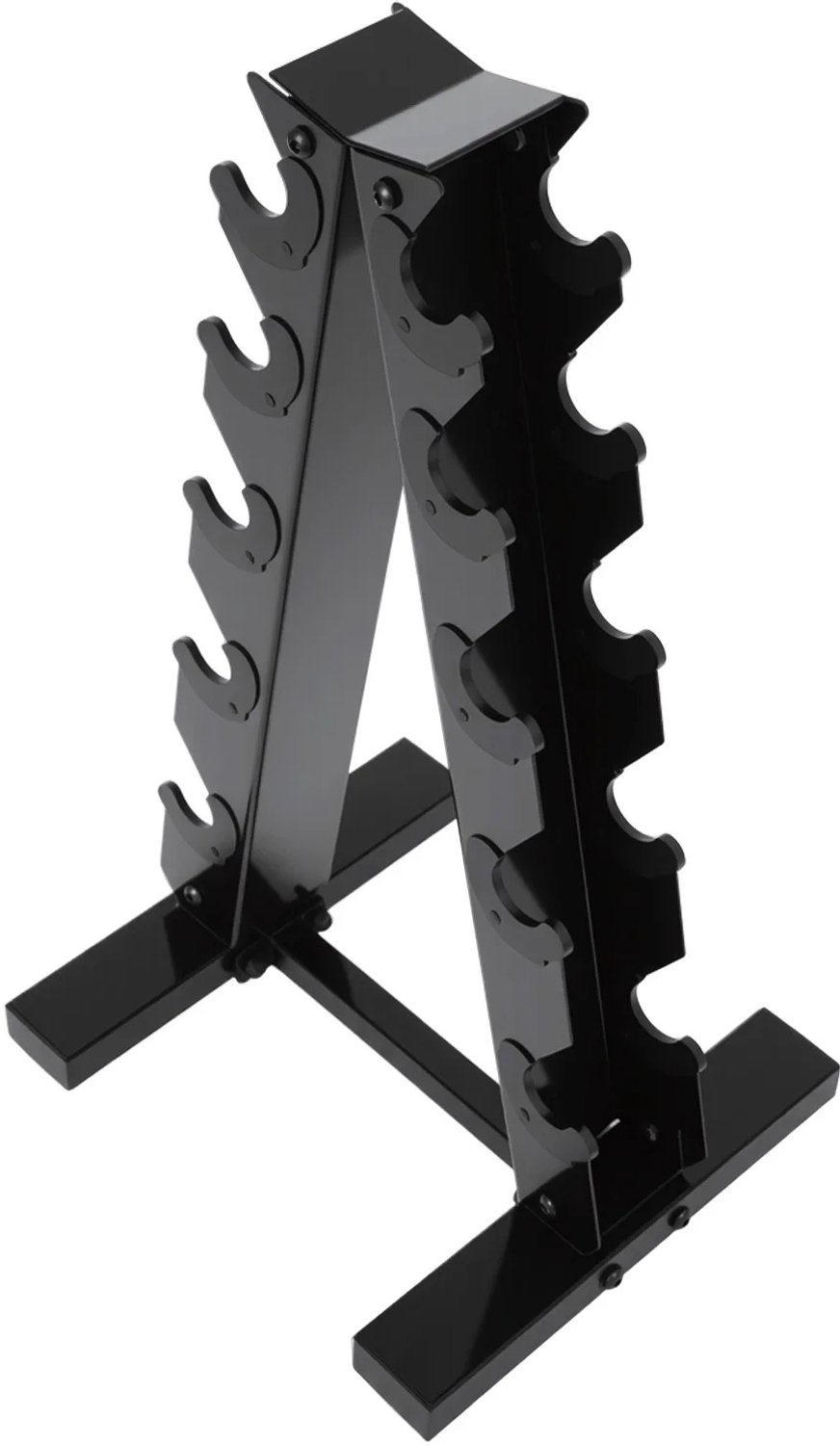 Marqs Halterrek - Opbergrek dumbells - Fitness - 5 Paar - Staal - Zwart - Tot 100 kg - A Frame - Ruimtebesparend - Rubber houders