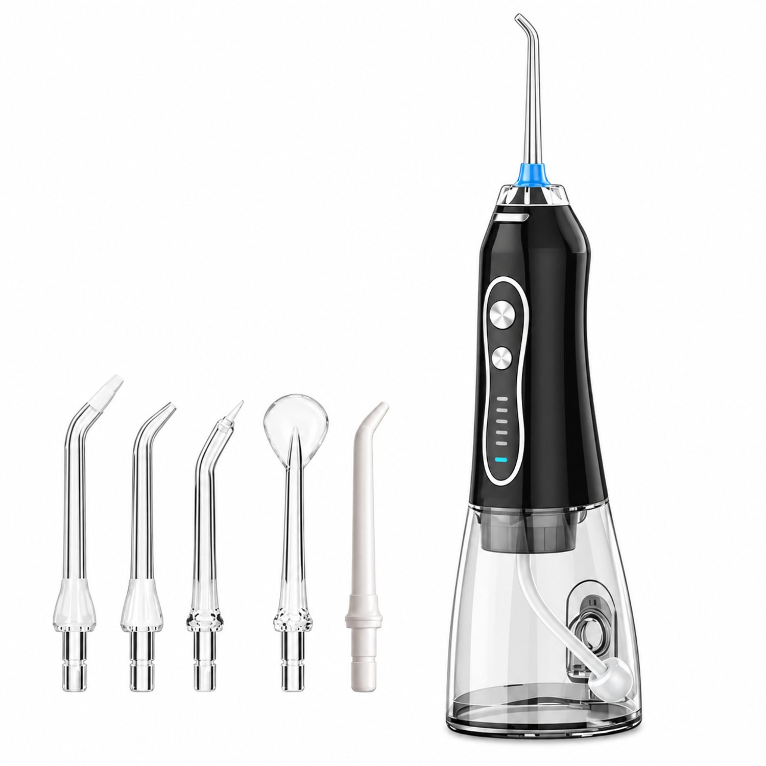 Veya Waterflosser - Flosser - Draadloos - Monddouche - 300 ml water - 5 reinigingsstanden - 5 opzetstukken complete verzorging