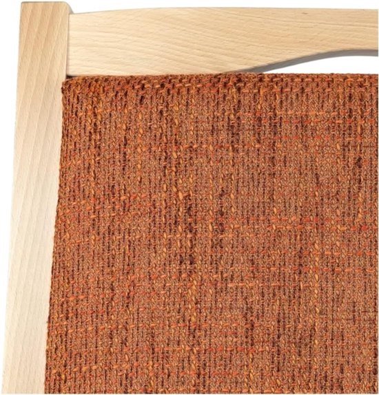 Seniorenstoel - met hoge leuning - Comfortabele zorgstoel - Voor veilig zitten - Massief beukenhouten frame - 103 cm hoog - Lava-oranje — afbeelding 2