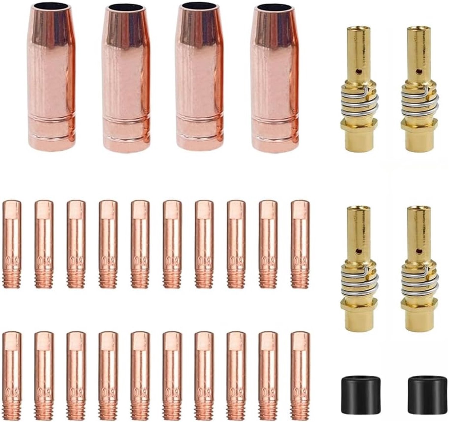 30-pack MB15 15AK lasaccessoireset, lascontactpunten 0,035 inch, gasmondstuk/contactpunthouder