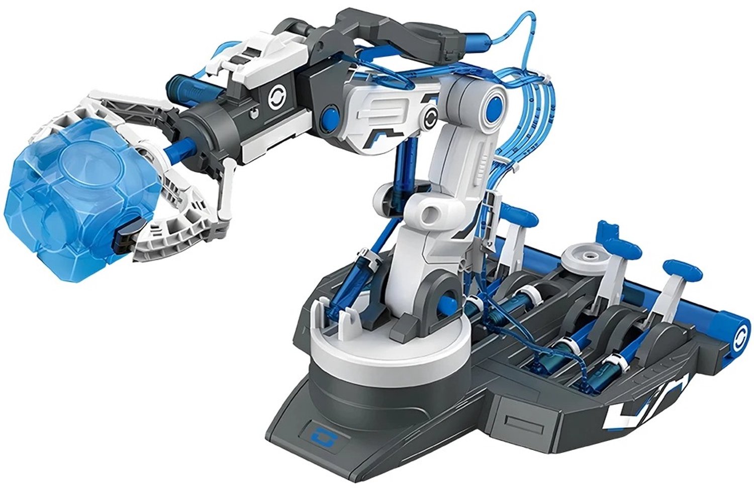 Marqs Robot arm - Bouwpakketten - Bouwset - Volwassenen - Kinderen - Technisch - Blauw - 270° Draaibaar - Hydraulisch - Zelf bouwen