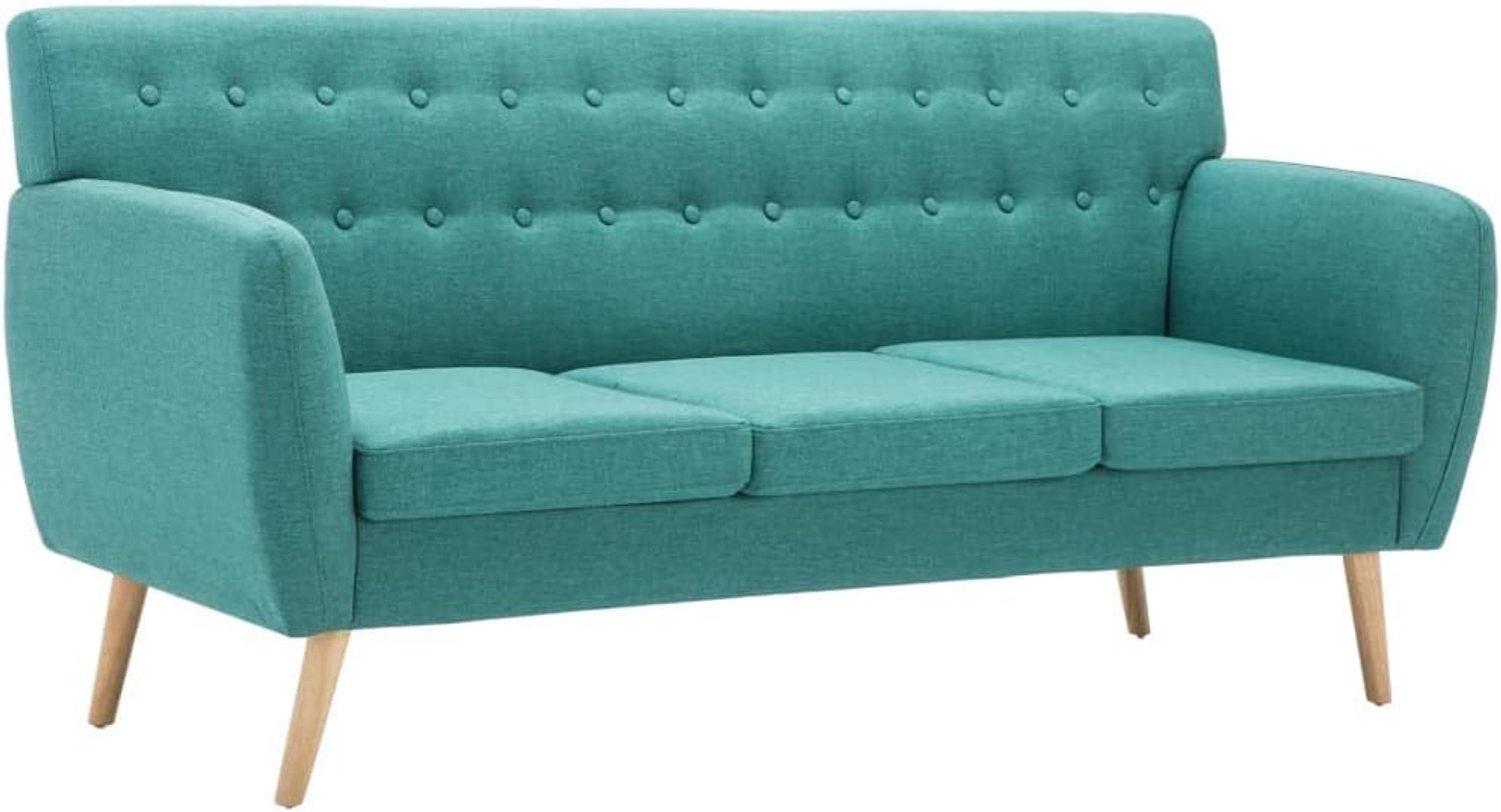 3-zitsbank, stoffen bank, 172 x 70 x 82 cm, groen, voor woonkamer, slaapkamer, logeerkamer