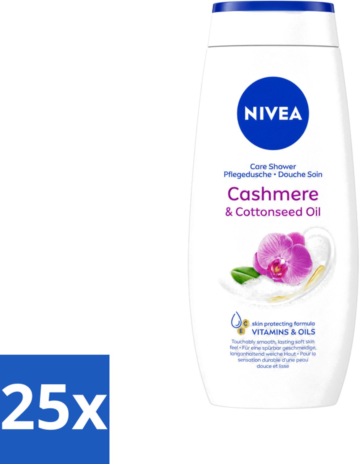 25 x Nivea - Douche Cashmere Moments - Beschermend - 250 ml - Voordeelverpakking - 25 stuks