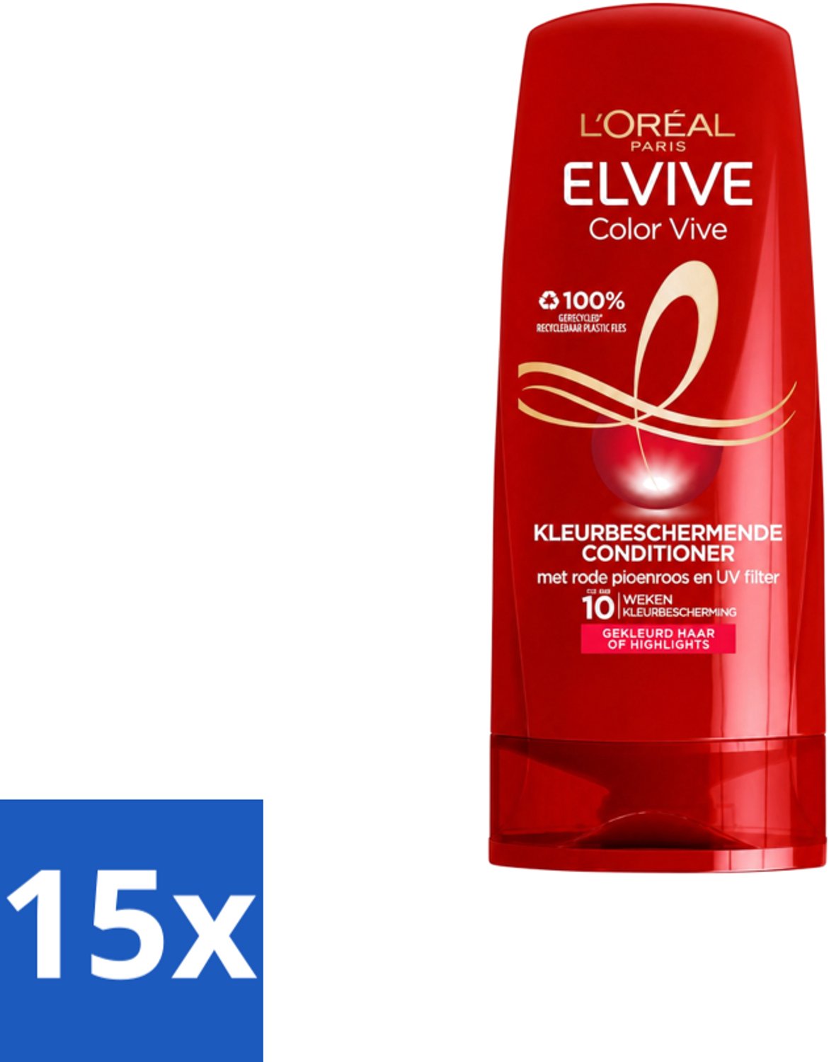 15 x L'Oréal Elvive Color Vive - Conditioner - 200 ml - Voordeelverpakking - 15 stuks