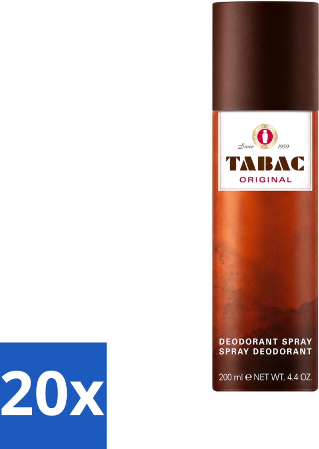 20 x Tabac Original - Deodorant Spray - Anti-transpirant - 200 ml - Voordeelverpakking - 20 stuks