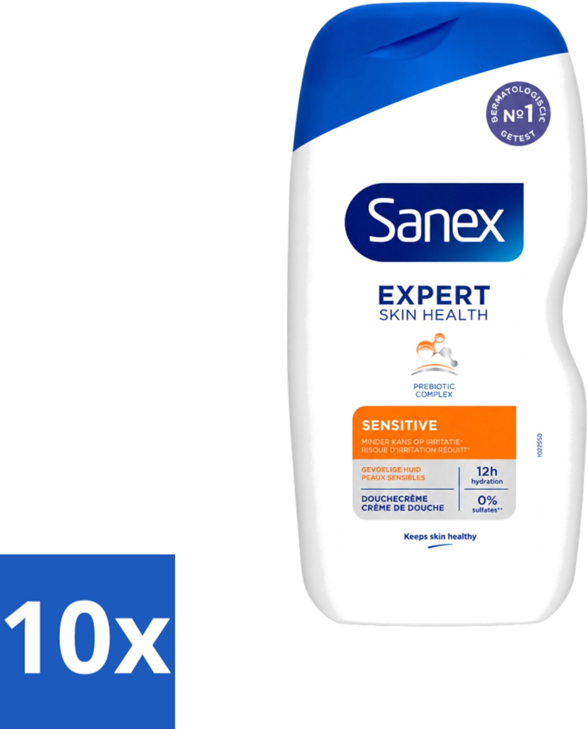 10 x Sanex - Douchegel - Expert Skin Health Sensitive - Voor Gevoelige Huid - 400 ml - Voordeelverpakking - 10 stuks