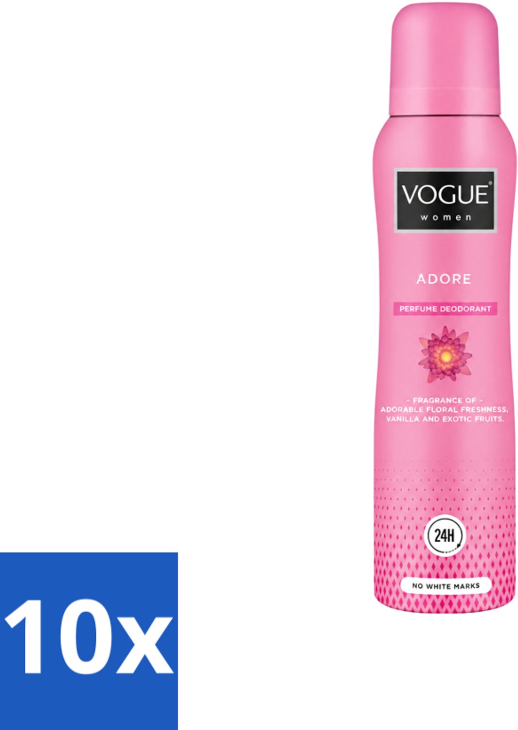 10 x Vogue Women - Adore - Parfum Deodorant - 150 ml - Voordeelverpakking - 10 stuks