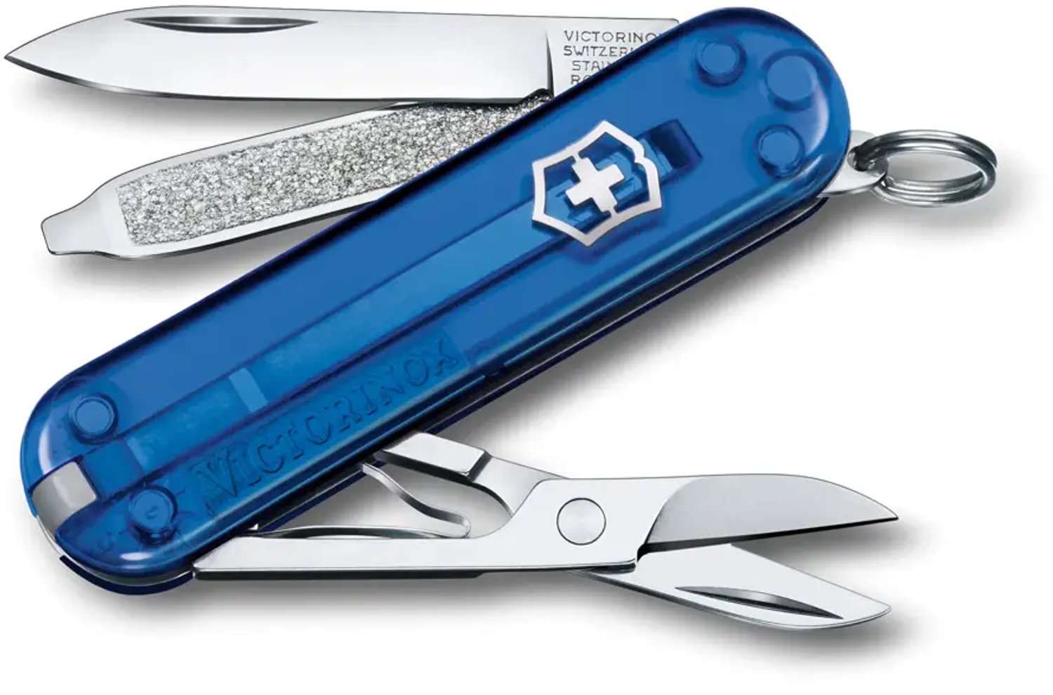 Victorinox Classic Blue Transparant SD Zakmes 7 functies