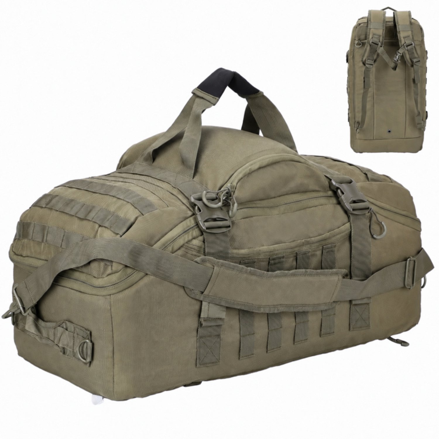Atlasyx rugzak - Tas - Reistas - Wandelrugzak - Militaire rugzak - Tactische rugzak - 80 liter - MOLLE - 68 x 35 x 30cm - OD Green