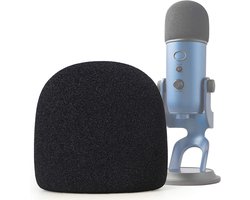 Microfoon Schuim Cover voor Yeti Pro USB Condensator Microfoon, Windbescherming en Popfilter voor Binnen en Buiten Gebruik (Zwart)