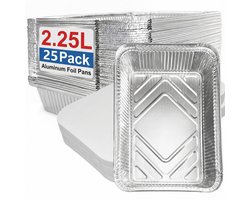 Grillschalen 25 Stuks - Aluminium Lekschaal - BBQ Accessoire - Grill Gereedschap - Wegwerp Grillschalen - Lichtgewicht Materiaal - Grillbakjes