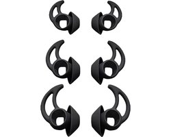 Siliconen oordopjes, compatibel met Bose QuietComfort/Bose Sport, draadloze in-ear hoofdtelefoon, S, M, L, 3 maten, 3 paar siliconen vervangende oordopjes, zwart
