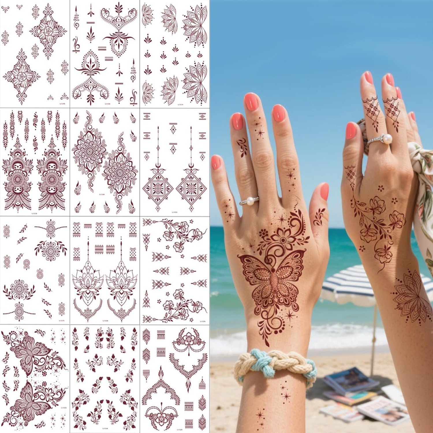 Tijdelijke tatoeages, waterdichte tatoeages, meisjes en vrouwen