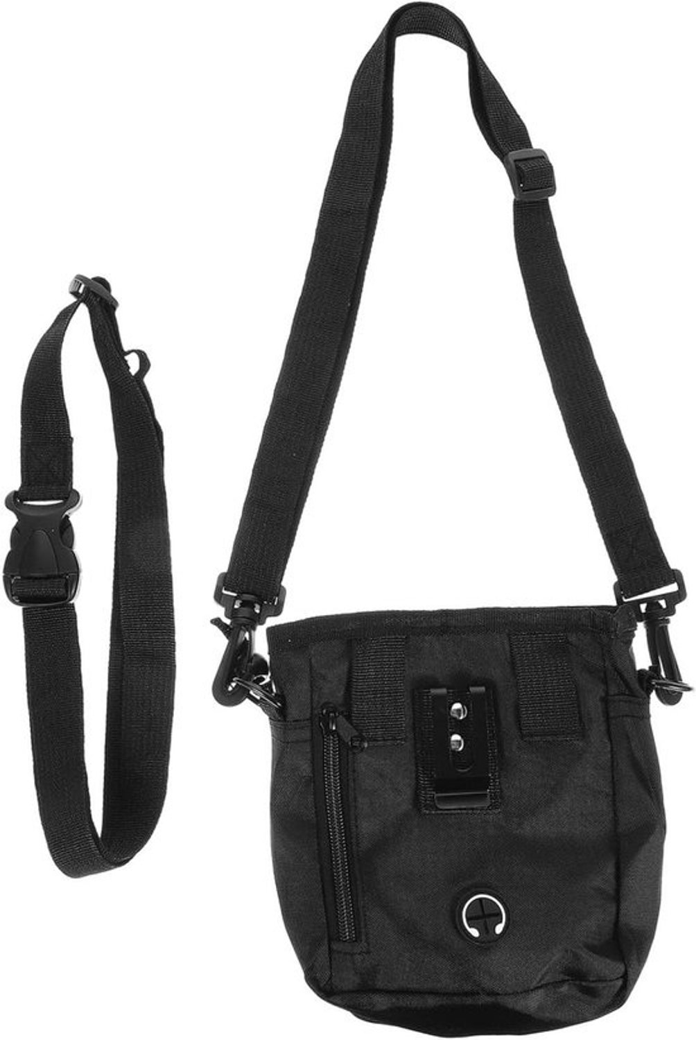 Hondentrainingstas - Beloningszakje - Voor training buiten - Met clicker en fluitje - 20 x 16 x 2 cm - Grijs