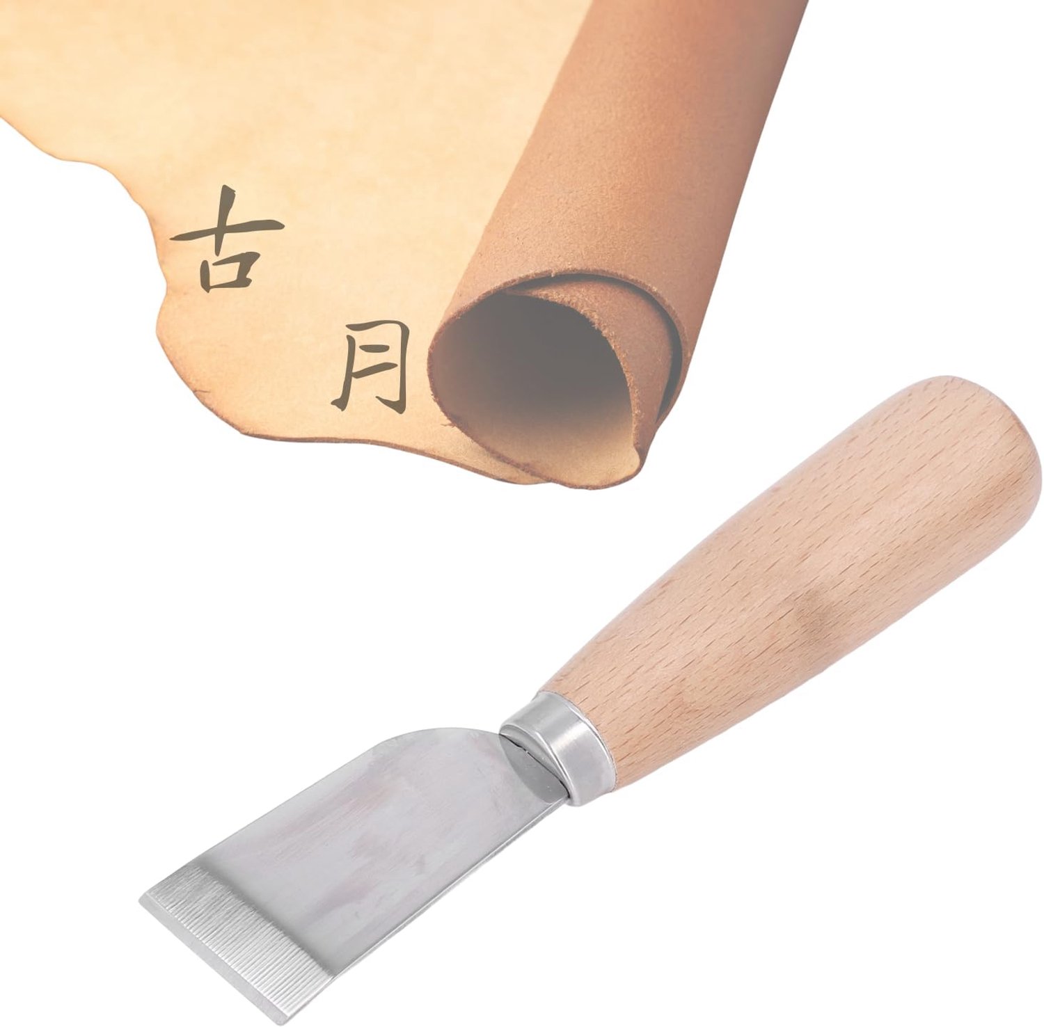 Mes Log Handvat Roestvrijstalen Lemmet Leer Werken Carving Trimmen Skiving Mes Tool voor DIY Leathercraft Snijden