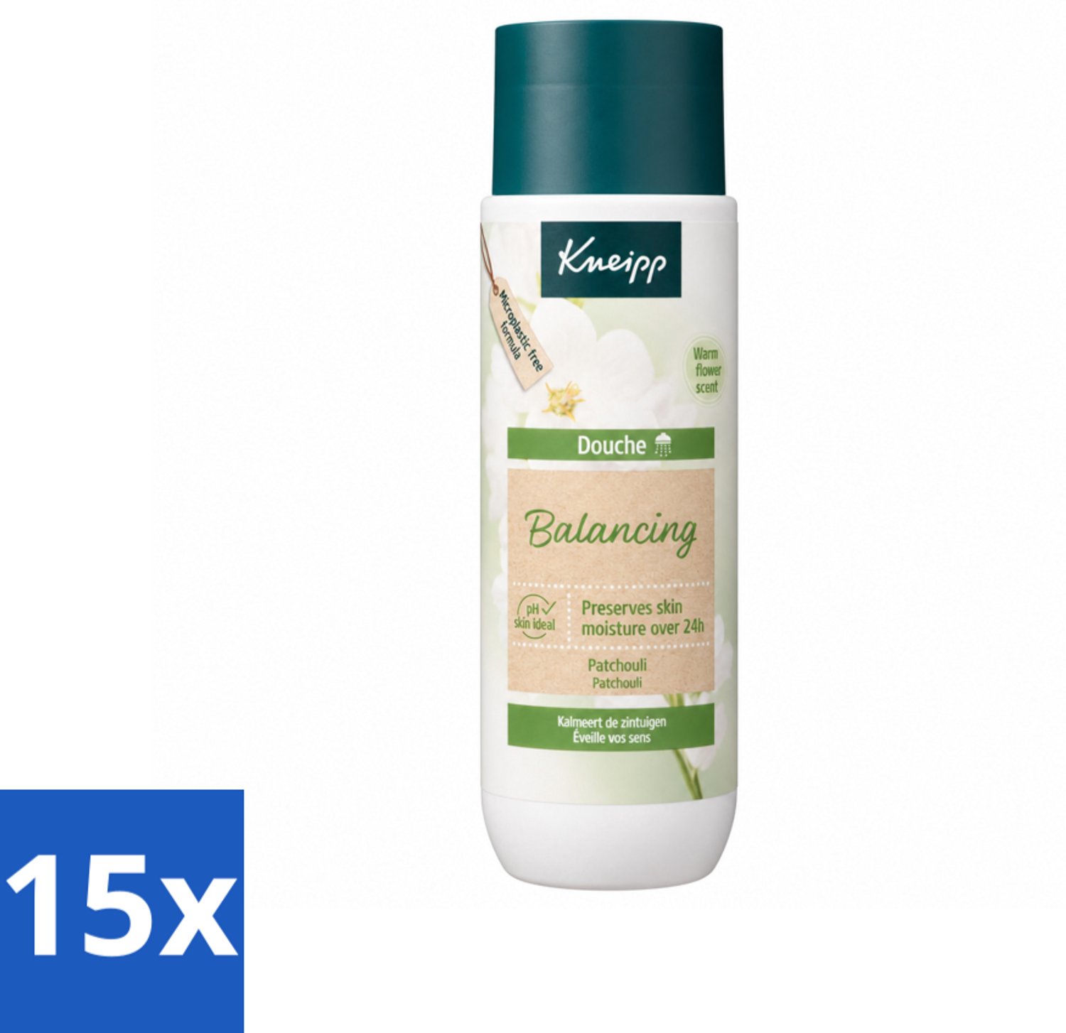 15 x Kneipp - Douchegel - Patchouli - 200 ml - Voordeelverpakking - 15 stuks